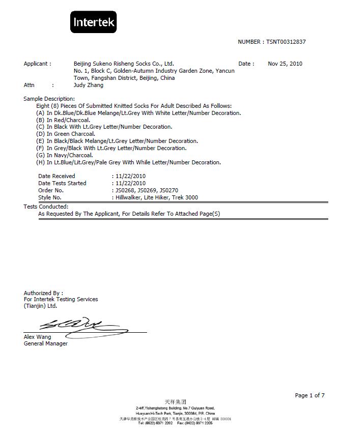 Socks Testing Reports by Third Party