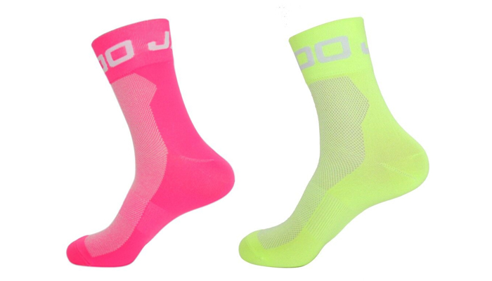 fluro cycling socks