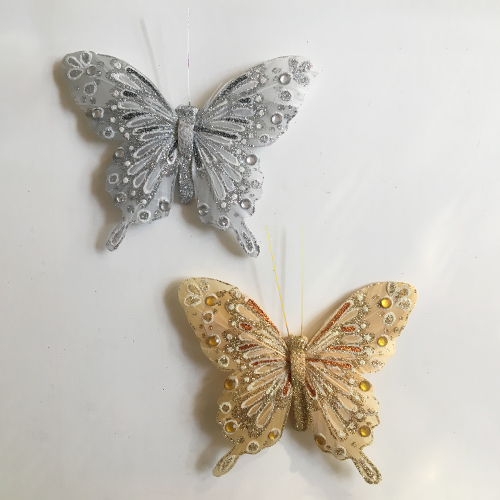 Gold Silver Glitter Acrylic Butterflies