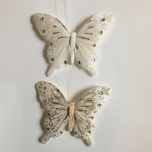 Gold Silver Glitter Acrylic Butterflies