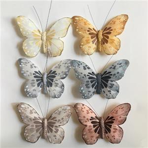 Gold/silver Rim Butterfly Ornament