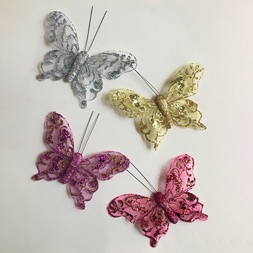 Glitter Butterflies Decoration