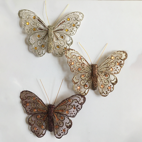 Glitter Cloth Butterfly Acrylic Art