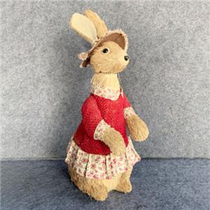 Strohdekoration Osterhase