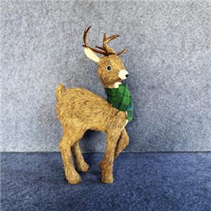 Green Scarf Decoration Reindeer
