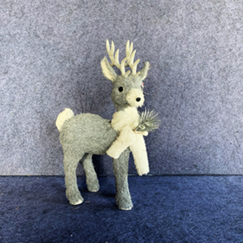 Grey Christmas Decoration Reindeer