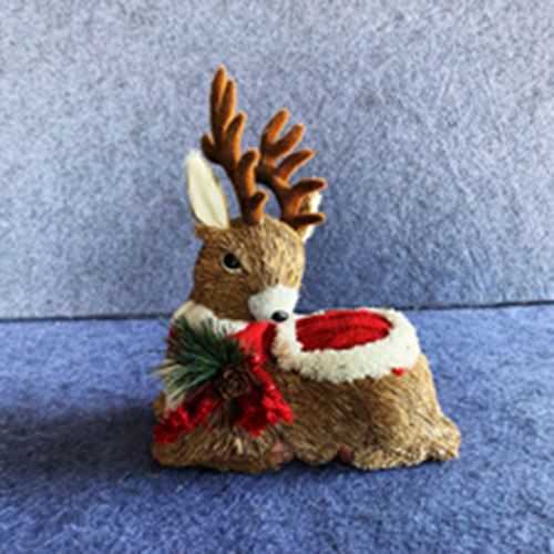 Red Scarf Decoration Reindeer Lying