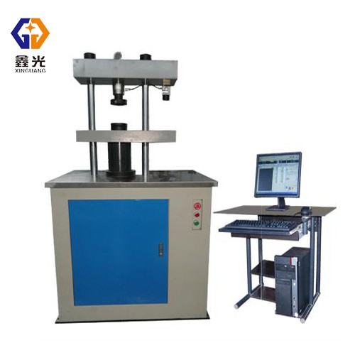 Microcomputer controlled flexural and compressive testing machine