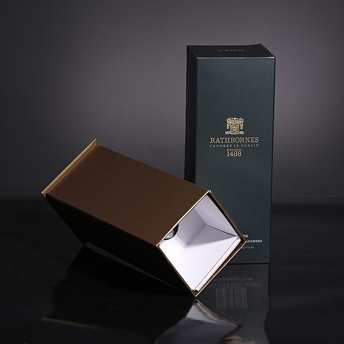 Black Single Foldable Wine Gift Box With Magnetic