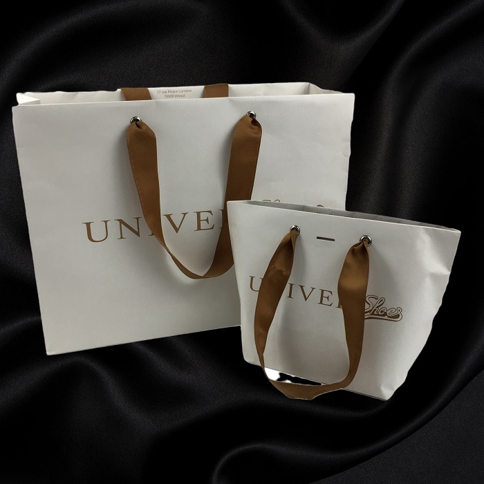 Buy Wholesale Lowest Price Printed White Kraft Paper Bag For Clothing...