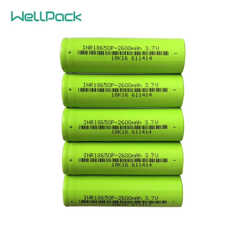 3.7V 2600mAh 18650 Li-ion cell for lighting application