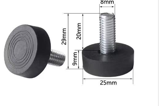 threaded rubber foot