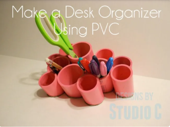 DIY Schreibtisch-Organizer mit PVC-Rohr