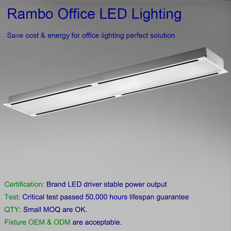 Luces de oficina planas regulables sin marco