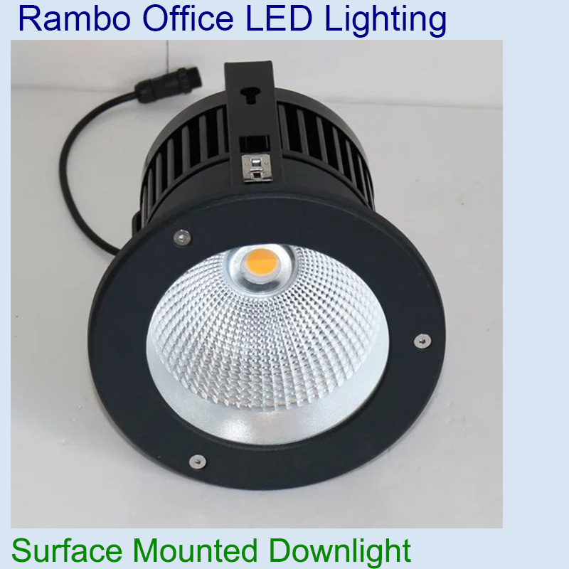 Ytmonterad svart infälld downlight