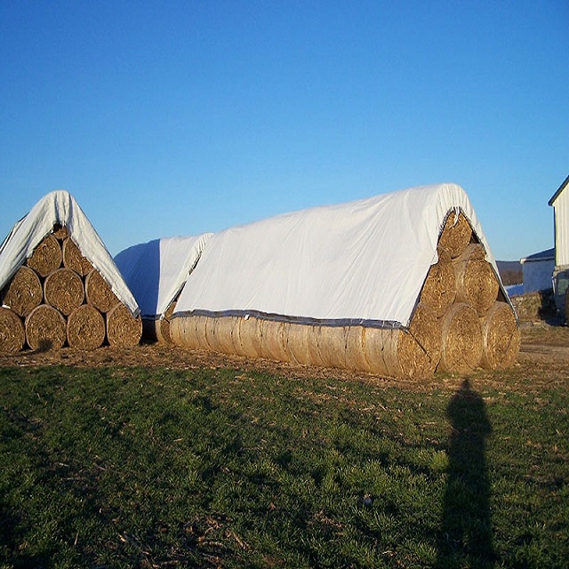 Premium Breathable Agricultural Round Bale Hay Tarp Stack Cover