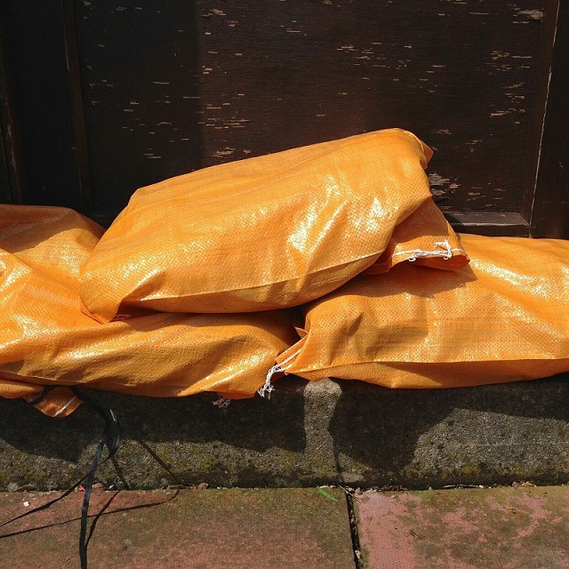 Garbage Rubble PP Sand Bag With Ties Flood Protection Sack Sandbag