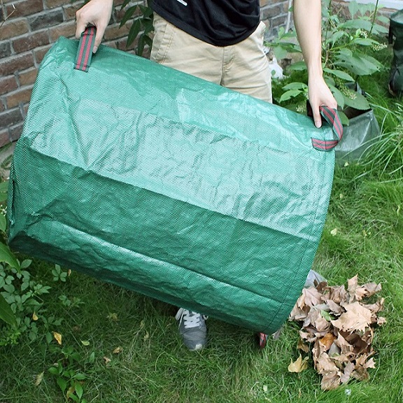 Garden Refuse Lawn Leaf Collector Waste Bag Weed Carry Bag