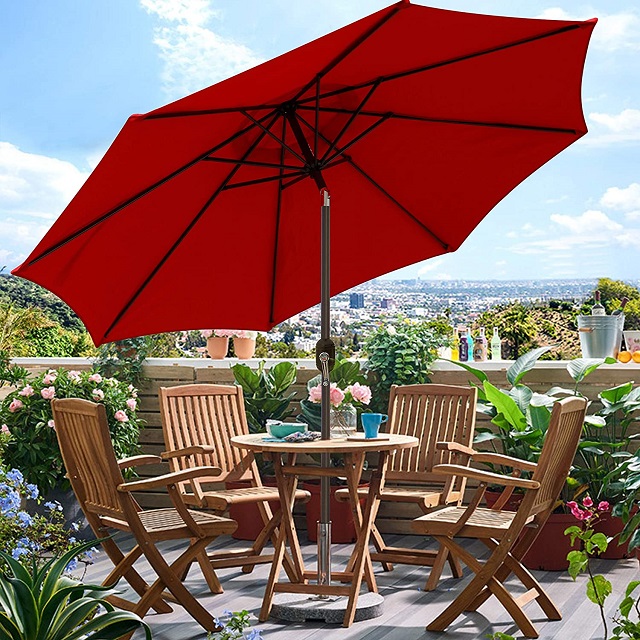 Outdoor Patio Beach Garden Sunshade Parasol Roman Umbrella