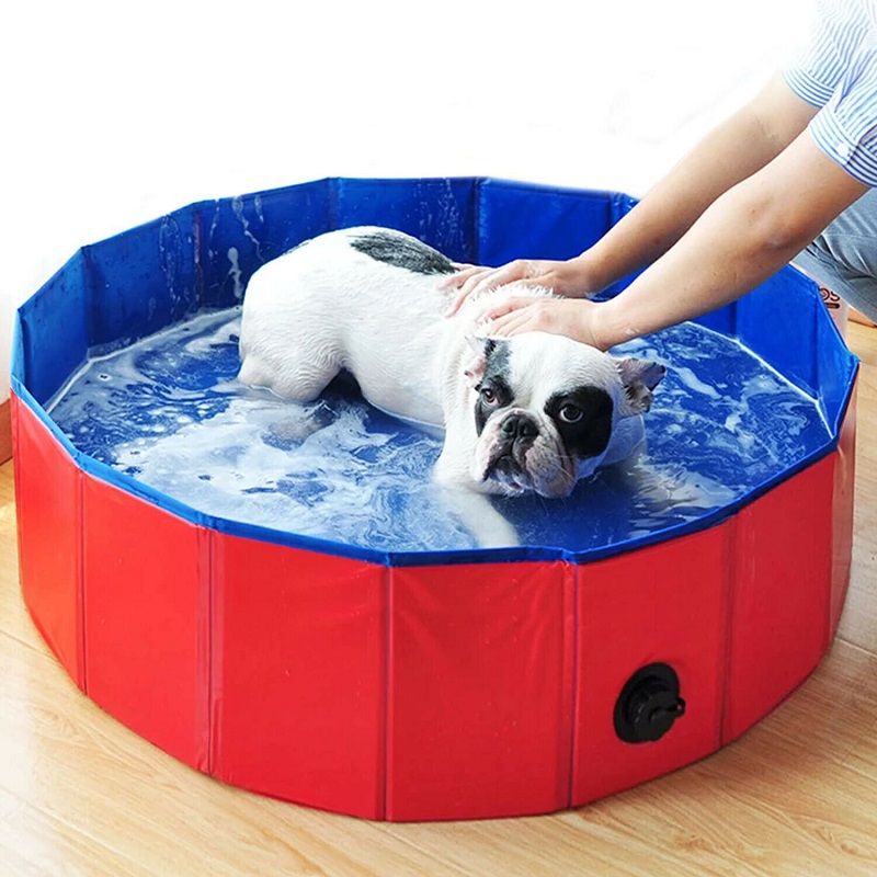 Portable Collapsible PVC Pet Dog Cat Kid Swimming Padding Pool Bath Tub