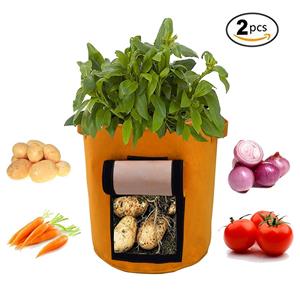 Garden Tomat Vegatable Potato Felt Planting Bag Grow Conatiners