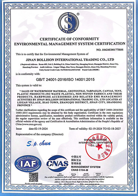 ISO14001:2015 Environmental Management System Certification