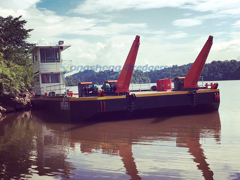 Installation Of Cargo Logistics Transport Deck Barge Completed