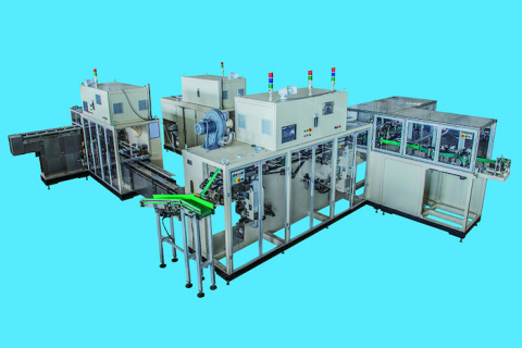 Can a sanitary pad packaging machine integrate with other production line equipment?