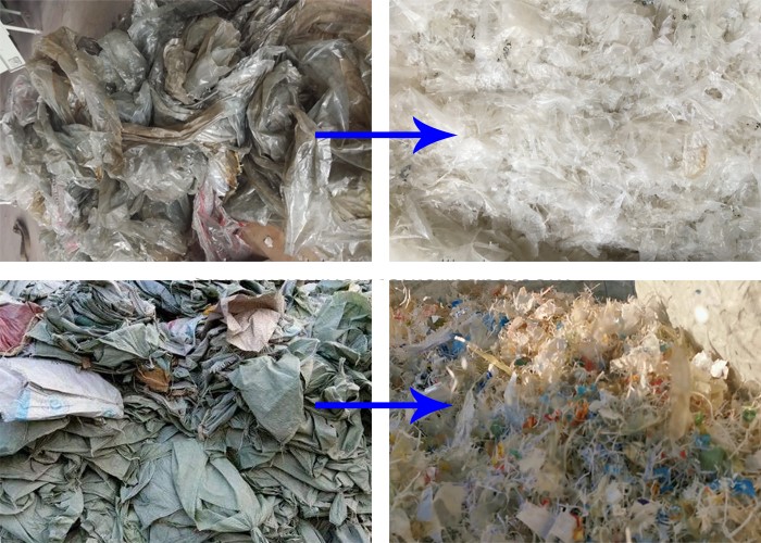 Китай Пластиковые полипропиленовые полиэтиленовые пленки, дробящие стиральные пакеты, машины для переработки, производитель