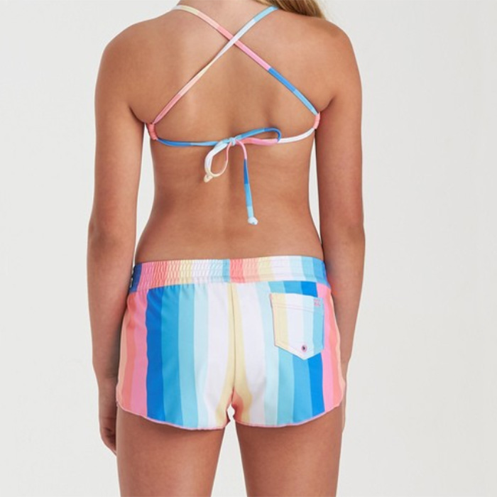 Girls Lined Swim Shorts With Drawstring