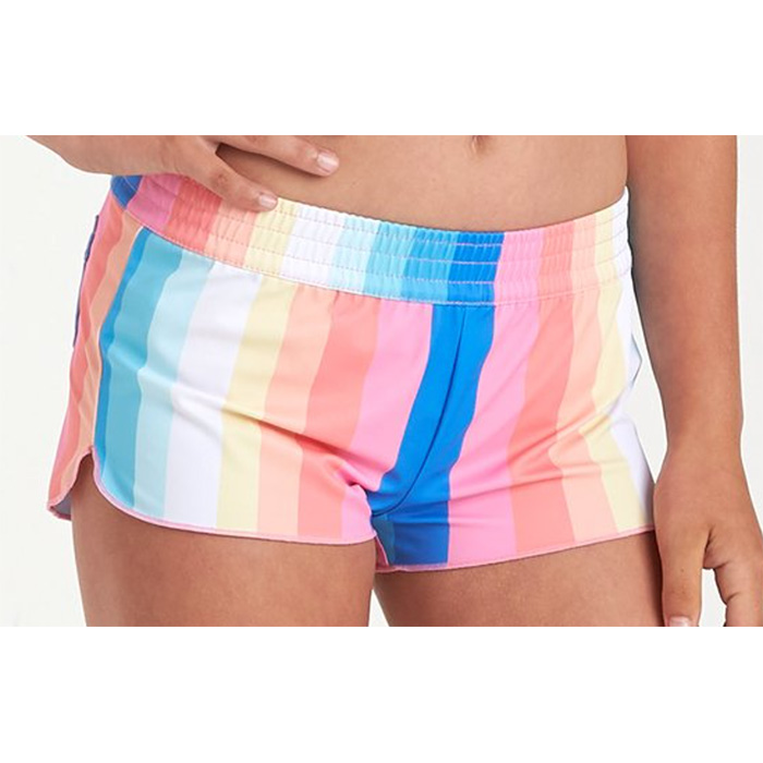 Girls Lined Swim Shorts With Drawstring