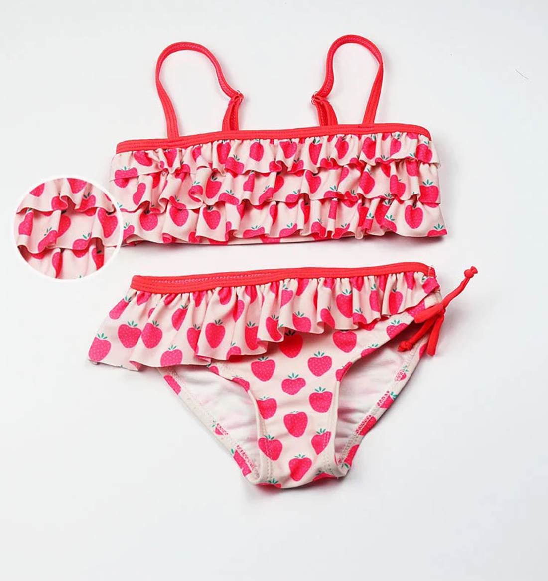 Strawberry cake pattern girl bikini