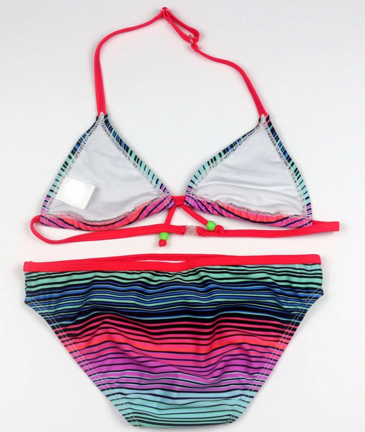 Girls rainbow stripe Bikini