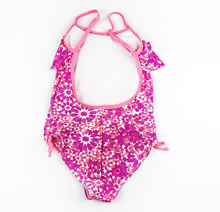 Pink flower girl bikini