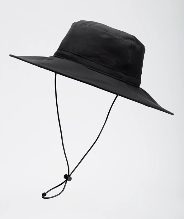 Fashion pure black outdoor sun hat