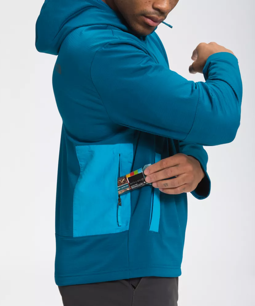 Fashion outdoor light blue hooded men fleeces