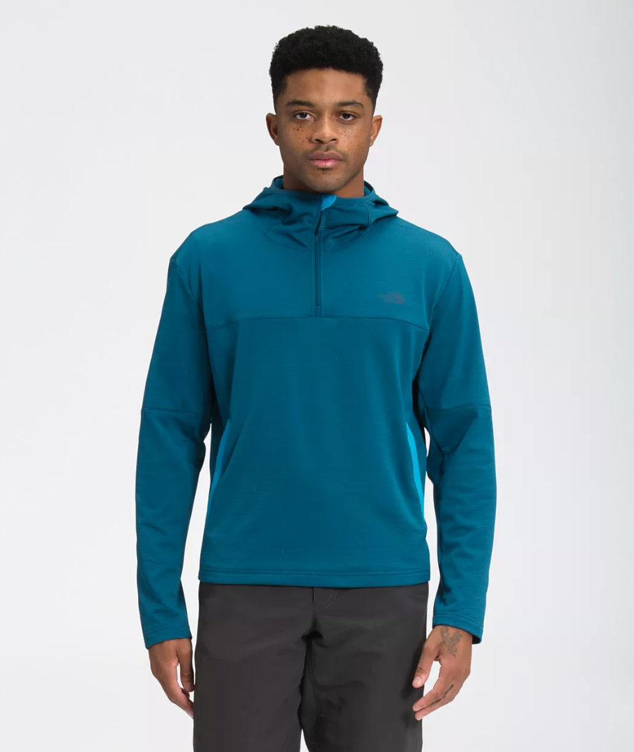 Fashion outdoor light blue hooded men fleeces