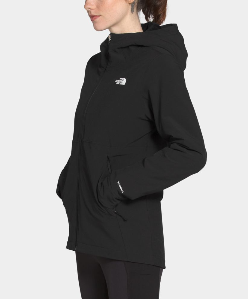 Fashion outdoor black hooded women fleeces