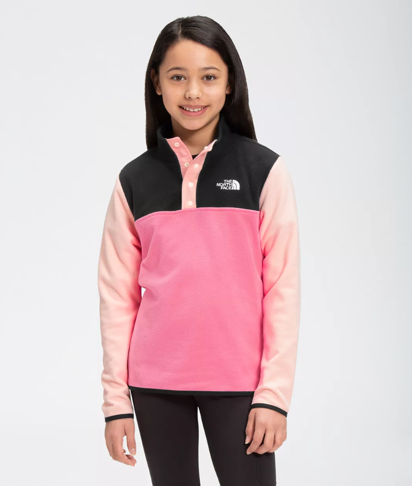 Fashion warm two-color stitching girls fleeces