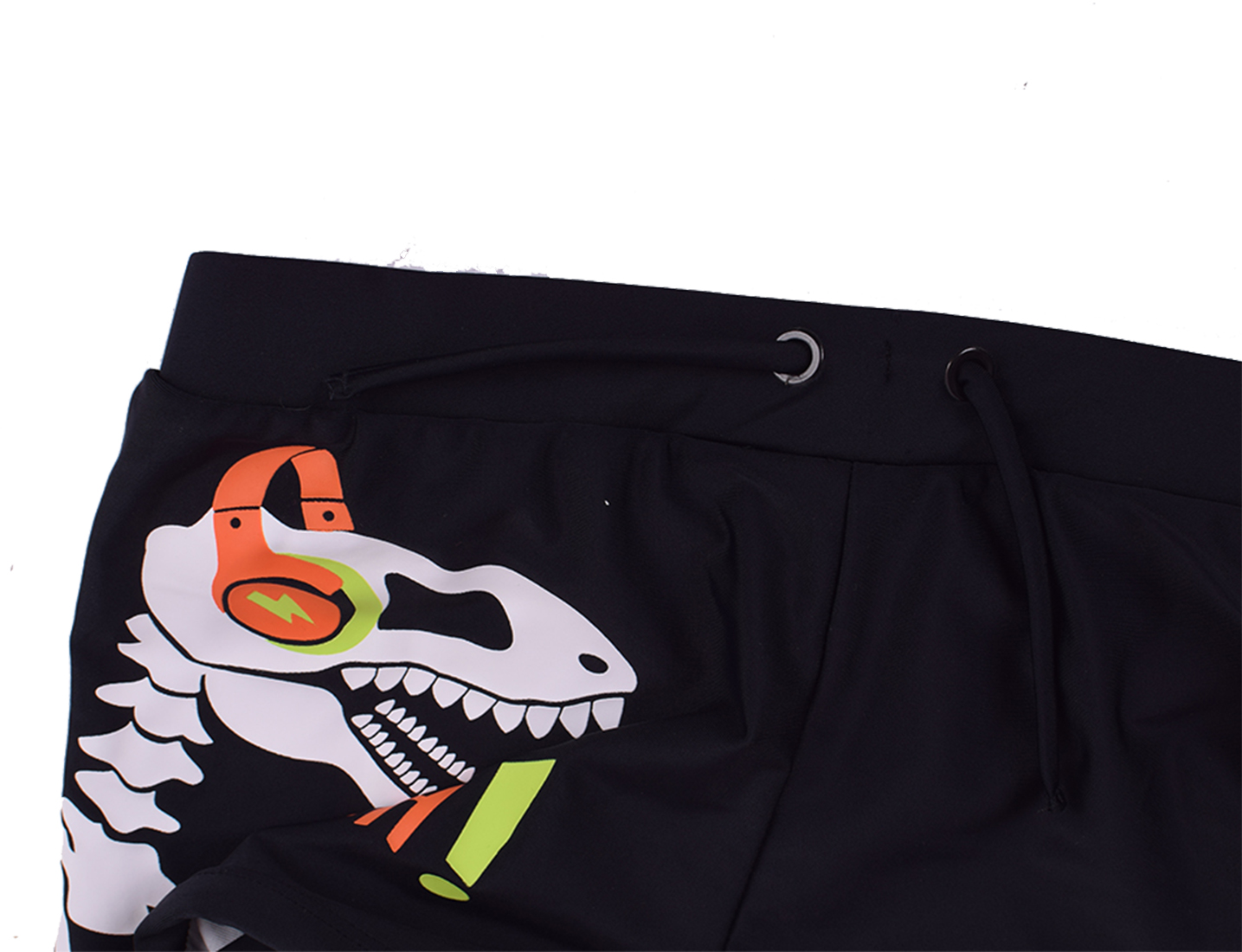 Black dinosaur boy swim short