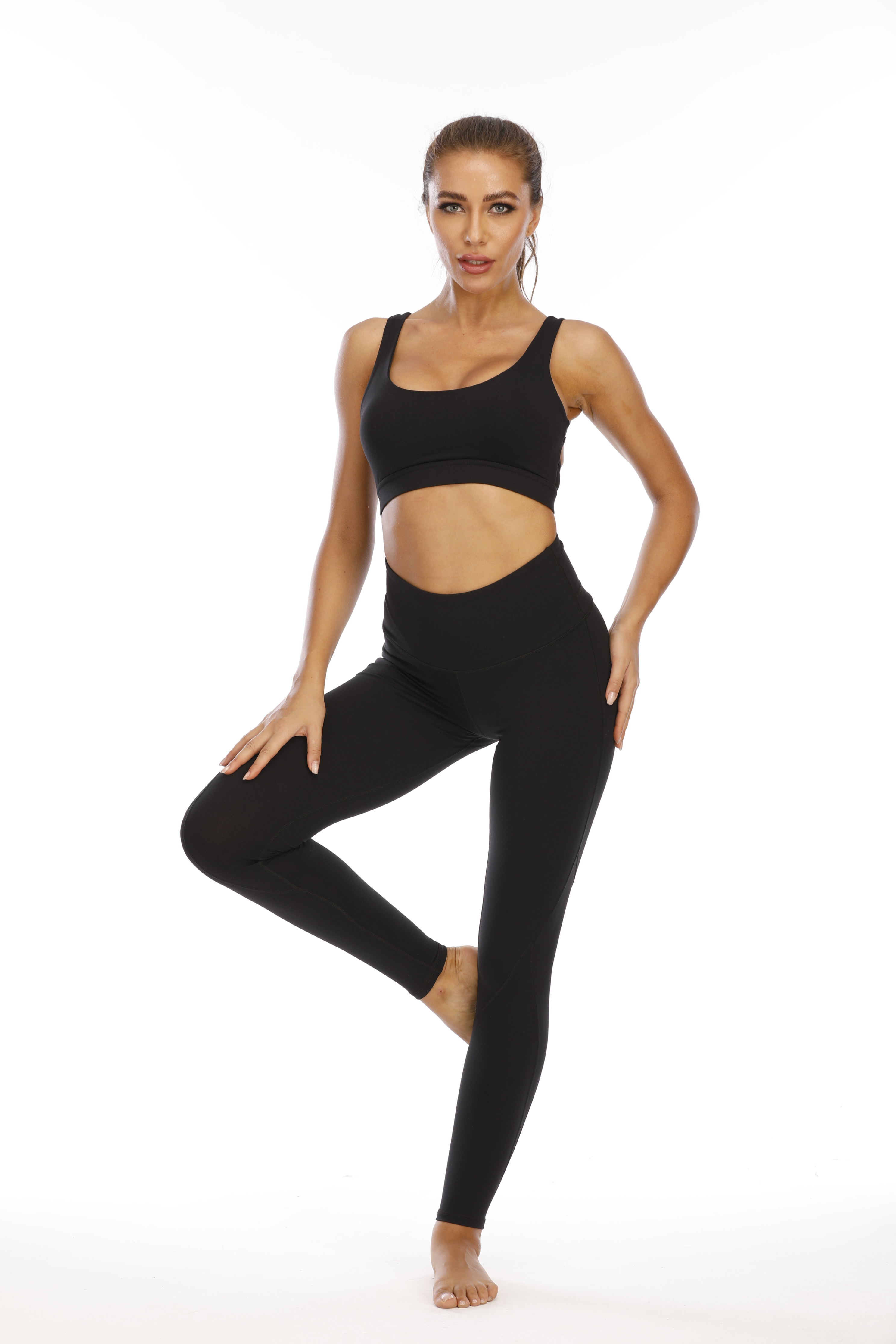 Fashion Black Yoga Women Leggings Joggers