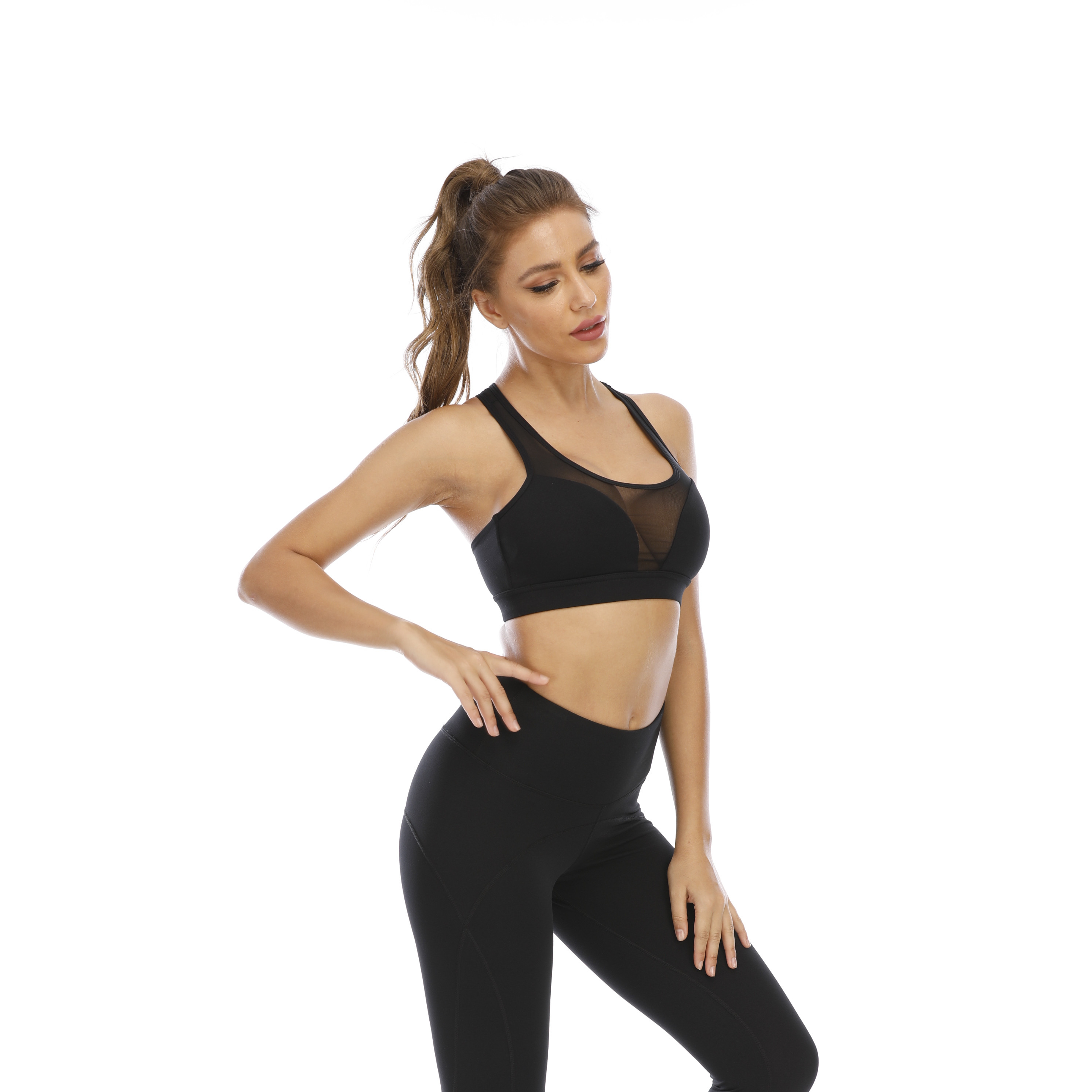 Women black Sports Bra Top