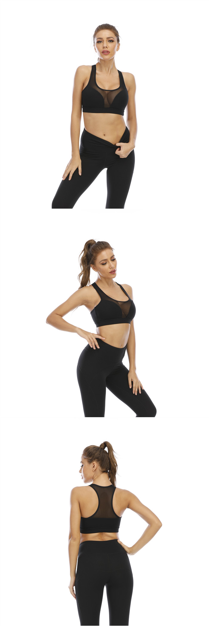 black Sports bra top