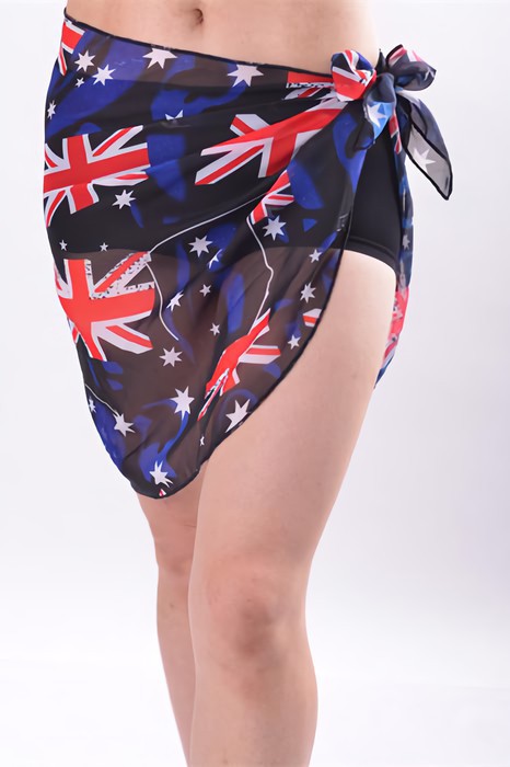 Blue flag pattern ladies beach apron