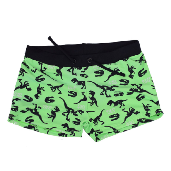 Green dinosaur boy swim short