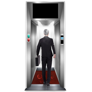 Traversez la cabine de désinfection des désinfectants