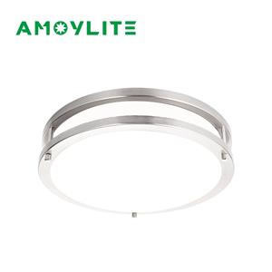 12-дюймовый потолочный светильник с двойными кольцами из матового никеля мощностью 15 Вт