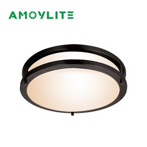 16-дюймовый потолочный светильник с двойными кольцами 25 Вт 3CCT черного цвета