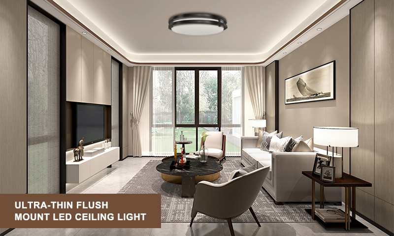 Brushed Nickel Dimmable Ceiling Light