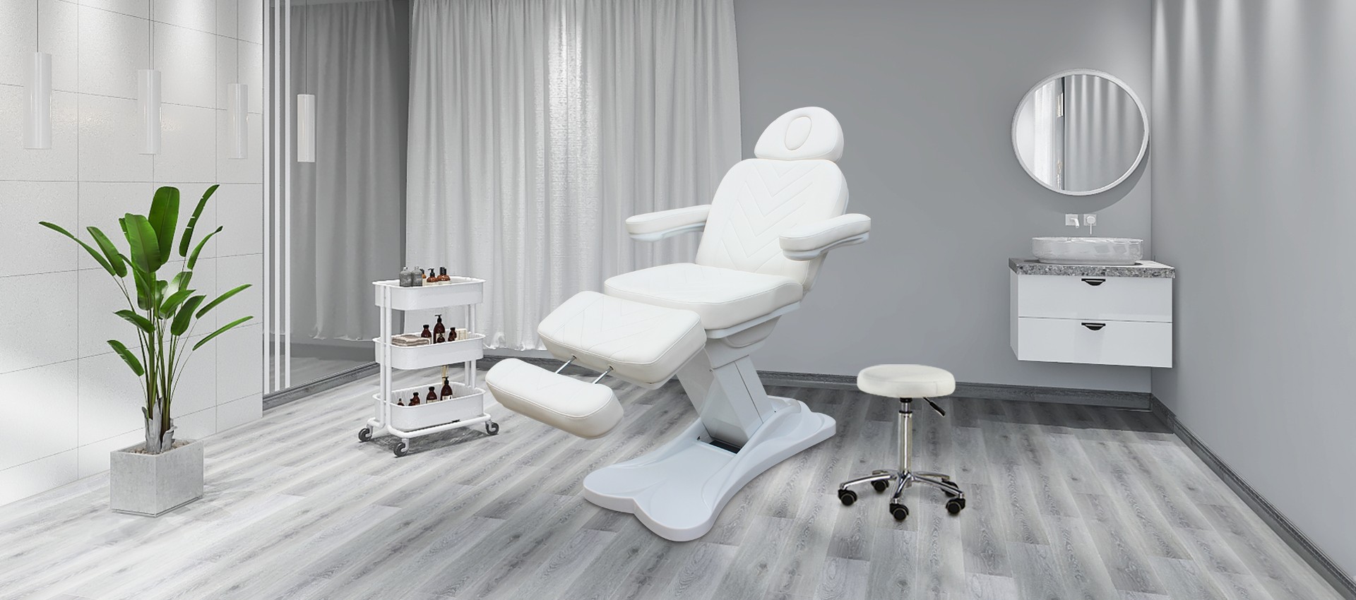 Mesa de masaje de belleza ajustable eléctrica barata con orificio